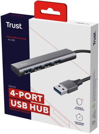 Купить USB хаб TRUST Halyx 4-Port USB-A 3.2 Grey (24947_TRUST) | Фото 8
