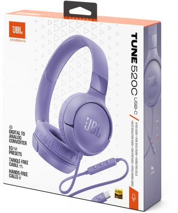 Навушники JBL Tune 520C Purple (JBLT520CPUR) | Фото 1