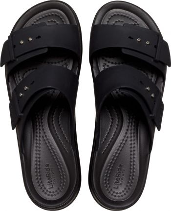 Шльопанці жіночі Crocs Brooklyn Buckle Low Wedge 207431-001 37-38 (W7 US) чорні | Фото 4