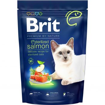 Brit Premium by Nature Cat Sterilized Salmon 1,5 kg (8595602553174) | Фото 1