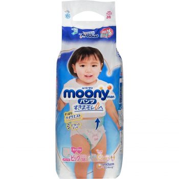 MOONY для дівчаток XL 12-22 кг, 38 шт. (4903111208098) | Фото 1