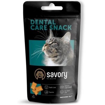 Ласощі для  кішок Savory Snack Dental Care, подушечки для гігієни зубів, 60 г (4820232631478) | Фото 1