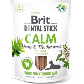 Ласощі для собак Brit Dental Stick Calm заспокійливі, коноплі з собачою кропивою 251г (8595602564385) | Фото 1