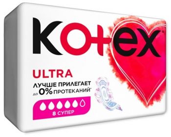 Гігієнічні прокладки Kotex Ultra Dry Super 8 шт (5029053542645) Гігієнічні прокладки Kotex Ultra Dry Super 8 шт (5029053542645) | Фото 2