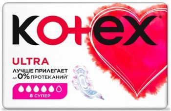 Гігієнічні прокладки Kotex Ultra Dry Super 8 шт (5029053542645) Гігієнічні прокладки Kotex Ultra Dry Super 8 шт (5029053542645) | Фото 3