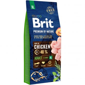 Сухий корм для дорослих собак гігантських порід Brit Premium Adult XL зі смаком курки 15 кг(8595602526529) | Фото 1