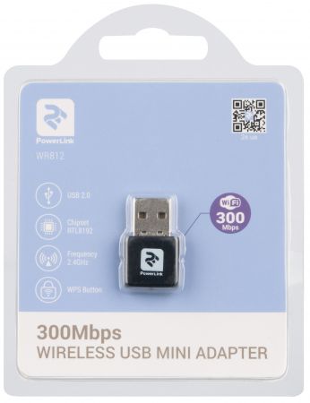 Купить беспроводной адаптер 2E PowerLink WR812 N300, USB2.0 (2E-WR812) | Фото 1