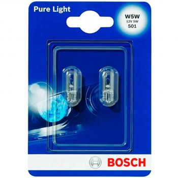 Лампа Bosch розжарювання 12V W5W W2,1x9.5D Pure Light (2шт) (BO_1987301026) | Фото 1