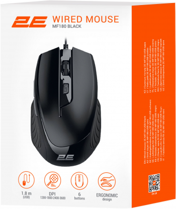Миша 2E MF180 USB Black (2E-MF180UB) Купить мышь Миша 2E MF180 USB Black (2E-MF180UB) | Фото 3