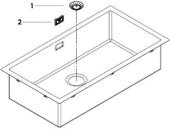 Мийка кухонна Grohe K700, 800x400x200мм (31580SD1) Мийка кухонна Grohe K700, 800x400x200мм (31580SD1) | Фото 3
