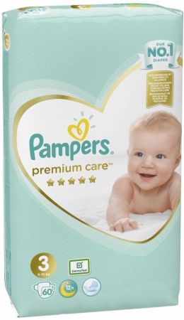 Підгузки PAMPERS Premium Care Midi (6-10 кг) 60 шт (4015400274780) | Фото 3