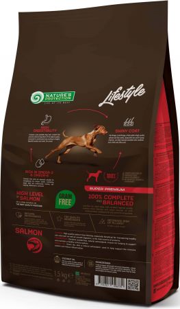 Беззерновий корм з лососем для дорослих собак Lifestyle Grain Free Salmon Adult All Breeds 1.5кг Беззерновий корм з лососем для дорослих собак Lifestyle Grain Free Salmon Adult All Breeds 1.5кг | Фото 2