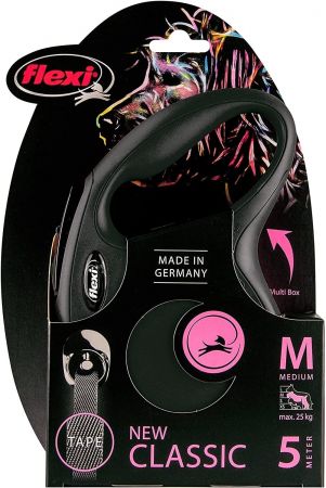 Повідець-рулетка Flexi New Classic М до 25 кг 5 м чорний (4000498032220) Повідець-рулетка Flexi New Classic М до 25 кг 5 м чорний (4000498032220) | Фото 2