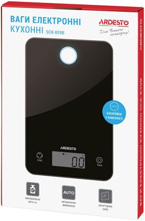 Ваги кухонні ARDESTO SCK-839B чорні | Фото 4