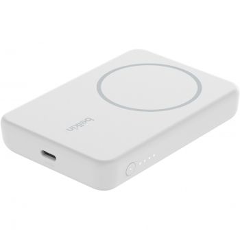 Портативний зарядний пристрій BELKIN 5000mAh MagSafe Wireless White (BPD004BTWT) | Фото 1