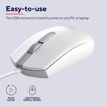 Купить мышь Миша TRUST TM-101 USB-A White (25320_TRUST) | Фото 6