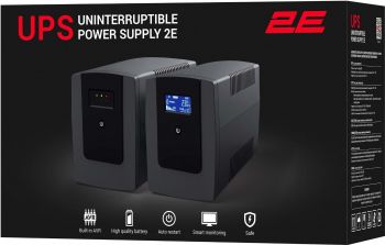 Купить источник бесперебойного питания (ИБП) ДБЖ 2E DD1500, 1500VA/900W, LCD,USB, 3xSchuko (2E-DD1500) | Фото 4