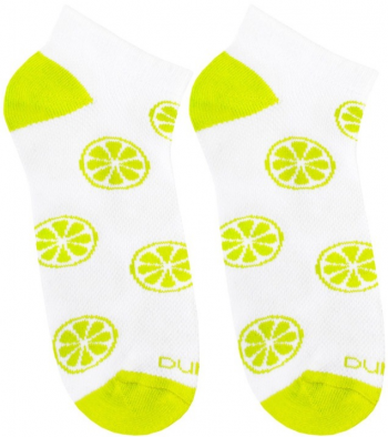 Шкарпетки дитячі Duna 23-26 1 пара білі з салатовим принтом Цитрусові (4823094637077) | Фото 4