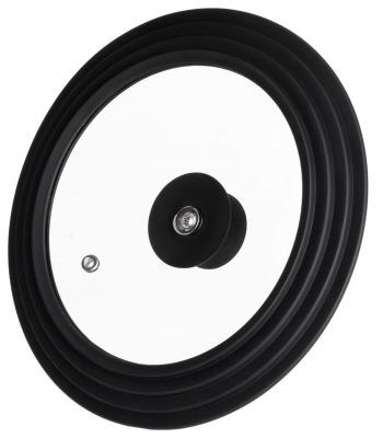 Кришка універсальна ARDESTO Black Mars Smart 24/26/28 см, скло, силікон (AR2428UL) | Фото 3