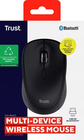 Купить мышь Миша Trust Yvi+ Compact Multi-Device, WL/BT/USB-A, Black (25440_TRUST) | Фото 4