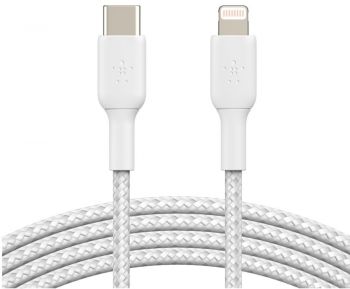 BELKIN USB-С - Lightning, BRAIDED, 2m, white (CAA004BT2MWH) | Фото 5
