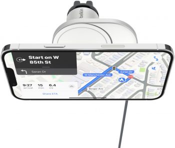 Автомобільний зарядний пристрій Belkin MagSafe Qi2, White (WIC008BTGR-V2) | Фото 3