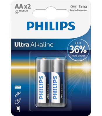 PHILIPS Ultra Alkaline AA BLI 2 (LR6E2B/10) PHILIPS Ultra Alkaline AA BLI 2 (LR6E2B/10) | Фото 2