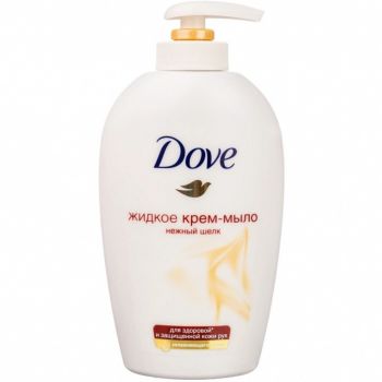 Крем-мило рідке DOVE Ніжний шовк 250 мл (8717163605776) | Фото 1