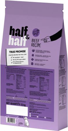 Сухий корм для дорослих собак середніх порід Half&Half із яловичиною 12кг (4820261920758) Сухий корм для дорослих собак середніх порід Half&Half із яловичиною 12кг (4820261920758) | Фото 2