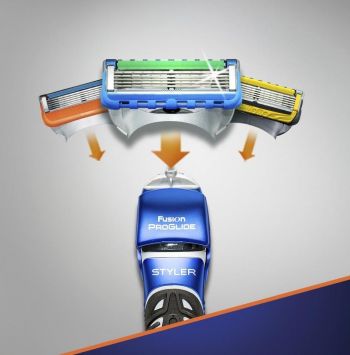 Бритва-стайлер GILLETTE Fusion ProGlide Styler 1 змінна касета ProGlide Power + 3 насадки (7702018273386) | Фото 6