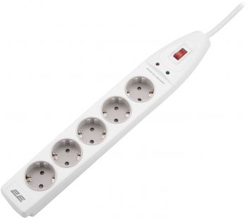 Мережевий фільтр 2E 5хSchuko 3G*1.5мм, 3м, white (2E-SP515M3WH) Мережевий фільтр 2E 5хSchuko 3G*1.5мм, 3м, white (2E-SP515M3WH) | Фото 5