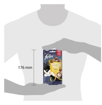 Сухий корм кішок Felix Party Mix Original, мікс зі смаком курки, печінки та індички, 60 г (7613287631459) Сухий корм кішок Felix Party Mix Original, мікс зі смаком курки, печінки та індички, 60 г (7613287631459) | Фото 2