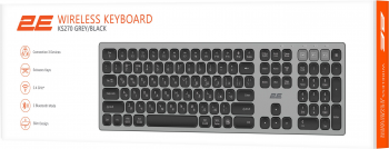 Клавіатура 2E KS270 WL/BT EN/UK Gray/Black (2E-KS270WBGR_UA ) Клавіатура 2E KS270 WL/BT EN/UK Gray/Black (2E-KS270WBGR_UA ) | Фото 2
