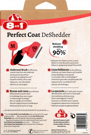 Дешеддер 8in1 для вичісування собак, розмір M, 6.5см, Perfect Coat (4048422151791) | Фото 2