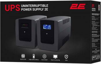 Купить источник бесперебойного питания (ИБП) ДБЖ 2E DD650, 650VA/360W, LCD, USB, 2xSchuko (2E-DD650) | Фото 4