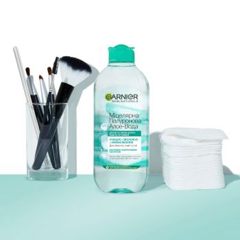 Міцелярна вода з гіалуроновою кислотою Garnier Skin Naturals Алое 400мл (3600542396561) Міцелярна вода з гіалуроновою кислотою Garnier Skin Naturals Алое 400мл (3600542396561) | Фото 9