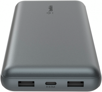 Портативний акумулятор BELKIN 20000mAh, 15W, Dual USB-A, USB-C, Grey (BPB012BTGY) Портативний акумулятор BELKIN 20000mAh, 15W, Dual USB-A, USB-C, Grey (BPB012BTGY) | Фото 3