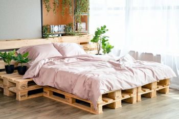 Простирадло ARDESTO Mix&Match, сатин, пудра, 240х260 см, 100% бавовна (ART2426FSP) | Фото 9