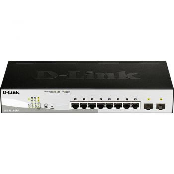 Комутатор D-Link DGS-1210-08P/E 8x1GE PoE, 2xSFP | Фото 1