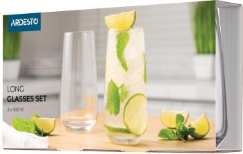 ARDESTO Gloria Shine 480 мл, 3 шт., скло (AR2648GS) ARDESTO Gloria Shine 480 мл, 3 шт., скло (AR2648GS) | Фото 2