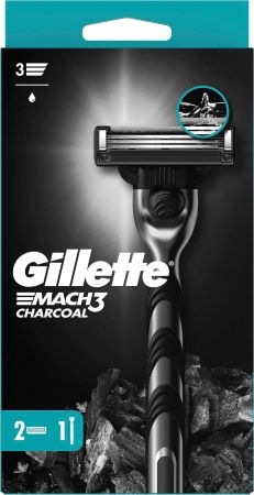 Бритва GILLETTE Mach 3 Charcoal з 2 змінними картриджами (8700216074308) | Фото 3