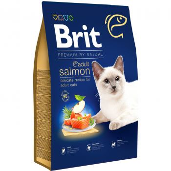 Сухий корм для кішок Brit Premium by Nature Cat Adult Salmon з лососем 8 кг (8595602553211) | Фото 1