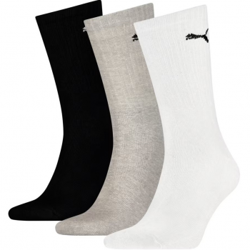 Набір шкарпеток Puma Crew Sock 3P 880355-10 39-42 чорні/сірі/білі | Фото 1