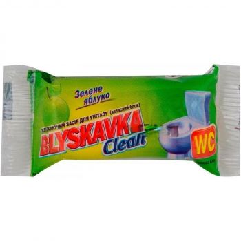 Купить средство для уборки Освіжаючий засіб для унітазу Blyskavka Clean Зелене яблуко (запасний блок) | Фото 1