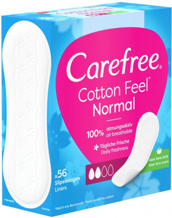 Прокладки гігієнічні щоденні Carefree М'якість бавовни та Алое 56 шт (3574661486307) | Фото 3