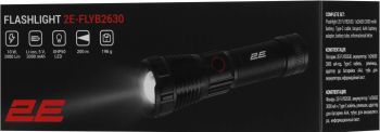 Ліхтар ручний 2E, 2000 люмен, Type C USB, 3000 мАч, XHP50 LED (2E-FLYB2630) Ліхтар ручний 2E, 2000 люмен, Type C USB, 3000 мАч, XHP50 LED (2E-FLYB2630) | Фото 10