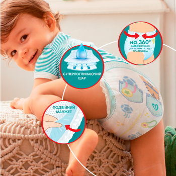 Підгузки-трусики Pampers Pants Giant розмір 6 14-19кг 25шт (8006540069745) | Фото 6