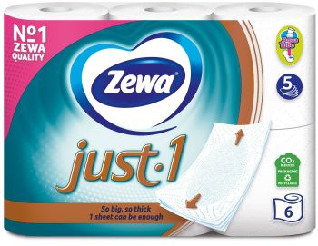 Папір туалетний ZEWA Just 1, 6 шт (7322541189314) Папір туалетний ZEWA Just 1, 6 шт (7322541189314) | Фото 7
