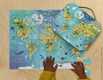 Пазл JANOD Карта світу 100 ел (J02607) | Фото 4