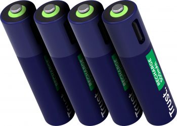 Акумулятор TRUST AAА 500 mAh, Type-C, 4 шт, Blue (25671_TRUST) | Фото 3